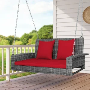 Costway 2-Perso Patio  Swing Bench Chair Cushion