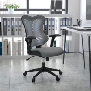 Flash Furniture Designer Ergonomic Mesh High-Back Swivel Chair, Gray/Black