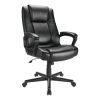 Realspace® Hurston Bonded Leather High-Back Executive Office Chair, Black, BIFMA Compliant