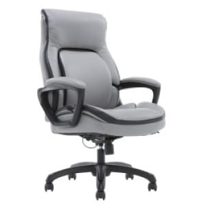 Shaquille O’Neal™ Amphion Ergonomic Bonded Leather High-Back Executive Office Chair, Gray