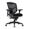 WorkPro® Quantum 9000 Series Ergonomic Mesh/Premium Fabric Mid-Back Office Chair, Black/Black, BIFMA Compliant