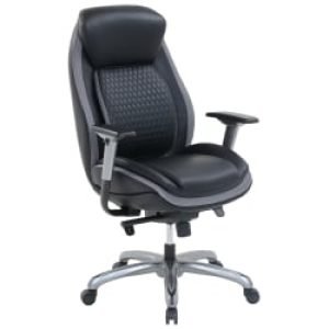 Shaquille O’Neal™ Zethus Ergonomic Bonded Leather High-Back Executive Office Chair, Black