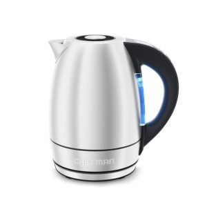 Chefman 1.8 Liter Electric Kettle, 1500W Rapid Water Boiler with Lift-Out Lid Stainless Steel