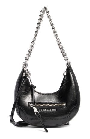 Marc Jacobs – Mini Crescent Crinkle Leather Crossbody Bag
