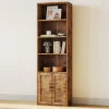 Casacomoda 6-Tier Bookcase with Cabinet, Modern Bookshelf for Home Office