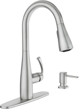 Moen Essie Pull-down Kitchen Faucet with Soap Dispenser