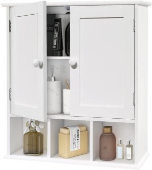 Bathroom Wall Cabinet with Adjustable Shelves 