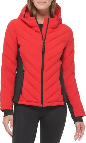Calvin Klein Women’s Hooded Scuba Puffer
