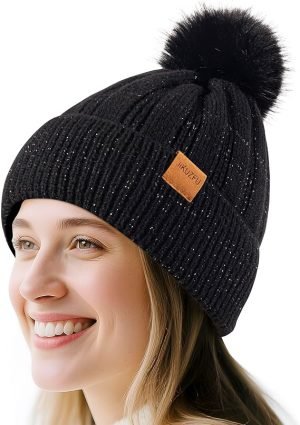 Women’s Winter Beanie Hat with Pom Pom