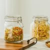 Mainstays Glass 38 oz Lock Lid Storage Jar Canister
