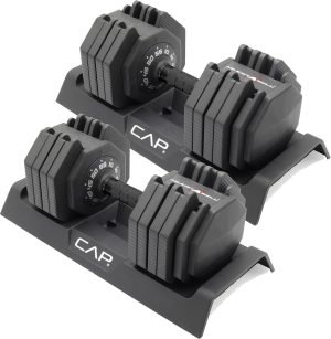 CAP BARELLE Adjustable 55 lb Dumbbell Weights