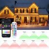 100FT Permanent Outdoor RGB Eaves Lights – App Control + Waterproof Design