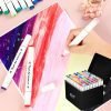 Alcohol Markers, 80 Colors Dual Tip Markers Broad Brush Tip and Fine Tip