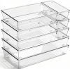 Large Size Clear Plastic Drawer Organizer Bins