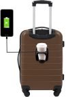 Wrangler Smart Luggage Set with Cup Holder and USB Port
