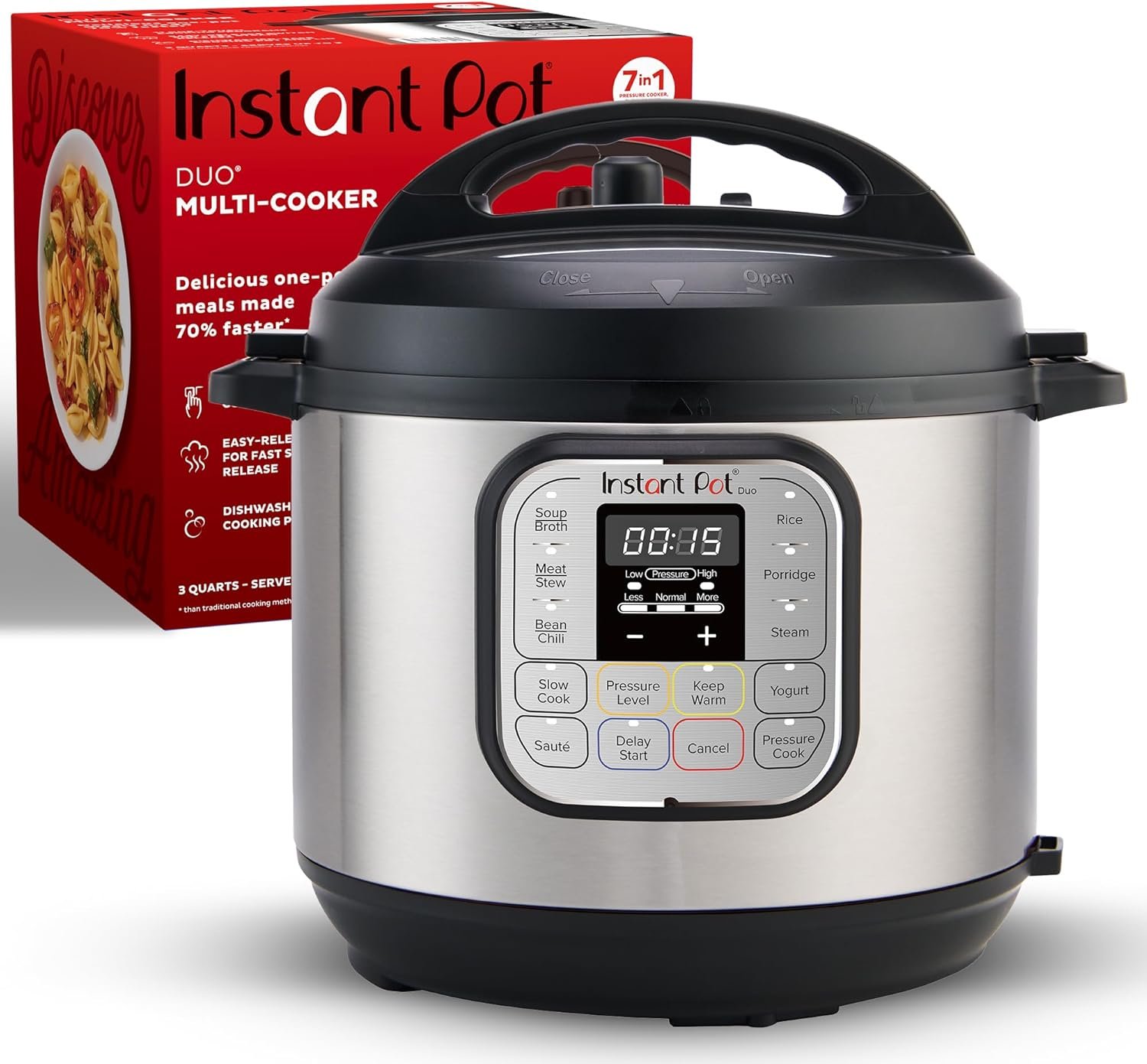 Instant Pot Duo 7-in-1 Mini Electric Pressure Cooker 3 QT