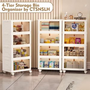 Tier Plastic Storage Bins and Boxes Organizer