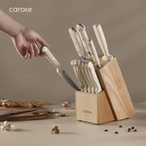 Carote 14-Piece Knife Set with Wooden Block