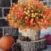 Artificial Fall Mums Flowers for Outdoor