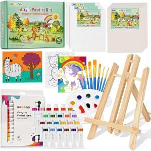 ACGASK 43 Pieces Acrylic Painting Kits for Kids