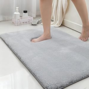 MINIDEAR Bathroom Rugs 24″x17″ Light Grey
