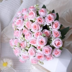 Artificial Flowers with Stems Leaves