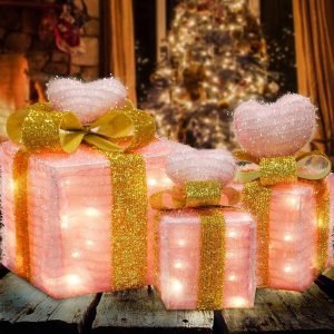 Christmas Decorations Lighted Gift Boxes