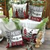 Christmas Pillow Covers Set of 4 for Xmas Decorative Throw Pillowcase