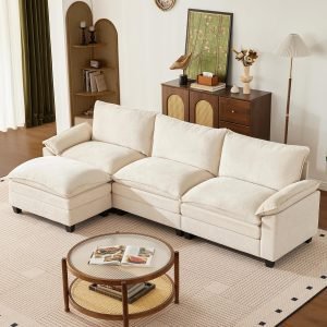 114 Inch Modular Couch Sectionals with Ottoman