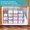 Vtopmart 2 Pack Small Clear Stackable Storage Drawers