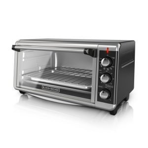 BLACK+DECKER 8 Slice Extra-Wide Stainless Steel Countertop Toaster Oven, TO3250XSB