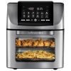 Gourmia 14 Qt Air Fryer Oven, 12 Presets, Rotisserie, FryForce 360°, Stainless Steel