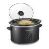 Hamilton Beach 5 Qt Programmable Slow Cooker, Stoneware Crock with Removable Pot, Black