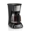 Hamilton Beach Bold Brew 12-Cup Programmable Drip Coffee Maker Machine with Glass Coffee Pot, Black