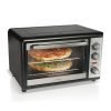 Hamilton Beach Countertop Toaster Oven with Convection & Rotisserie, Extra Large Capacity, Black