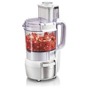 Hamilton Beach 12 Cup Food Processor and Chopper with Stack & Snap Design and Extra Large Chute, White