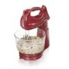 Hamilton Beach Power Deluxe Stand and Hand Mixer Combo for Kitchen, 4 Quart, 6 Speeds with Quick Burst, Red