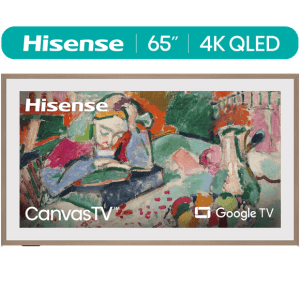 Hisense 65-Inch Class QLED 4K S7N CanvasTV Series Dolby Vision HDR Google Smart TV (65S7N, 2024 Model) – Art Mode, Anti-Glare Panel, H, Hi-Matte Display, Frame & UltraSlim Wall Mount Included, 144Hz