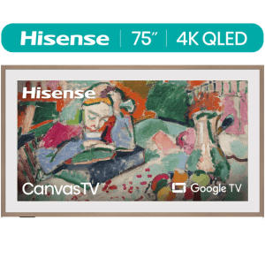 Hisense 75-Inch Class QLED 4K S7N CanvasTV Series Dolby Vision HDR Google Smart TV (75S7N, 2024 Model) – Art Mode, Anti-Glare Panel, H, Hi-Matte Display, Frame & UltraSlim Wall Mount Included, 144Hz