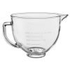 KitchenAid 5-Quart Tilt-Head Glass Bowl with Measurement Markings, Clear, KSM5NLGB
