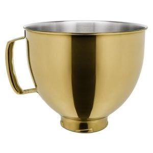 KitchenAid 5 Quart Tilt-Head Metallic Finish Stainless Steel Bowl, Radiant Gold, KSM5SSB