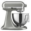 KitchenAid Deluxe Series 4.5 Quart Tilt-Head Stand Mixer with Stainless Bowl, Contour Silver, KSM97CU