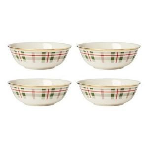 Lenox Holiday Plaid All Purpose Bowls, Set of 4