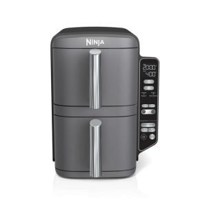 Ninja DoubleStack XL 4-in-1 10 Qt Air Fryer w/ Smart Finish, Space Saving, 2 Baskets, SL400 Black