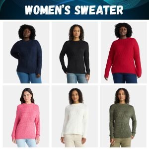 Time and Tru Women’s and Women’s Plus Mixed Stitch Sweater @Walmart !!
