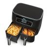 Restored Ninja Foodi DZ100 4in1, 8qt., 2Basket Air Fryer with DualZone Technology (Refurbished)