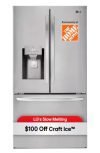 LG- Refrigerator with Ice and Water Dispenser @Home Depot