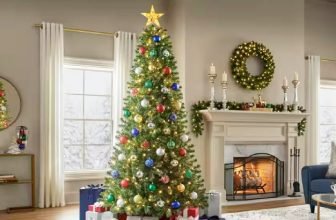 LED 7.5-Feet Pre-Lit Festive Pine Artificial Christmas Tree @Home Depot !