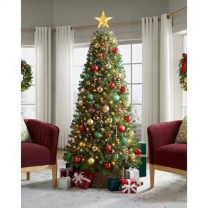 LED 6.5-Feet Pre-Lit Festive Artificial Christmas Tree @Home Depot !