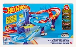 Hot Wheels Auto Lift Expressway Track and Toy Cars Playset